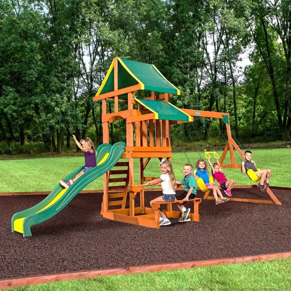 Backyard Discovery Wooden Swing Set - Picture 1 of 3